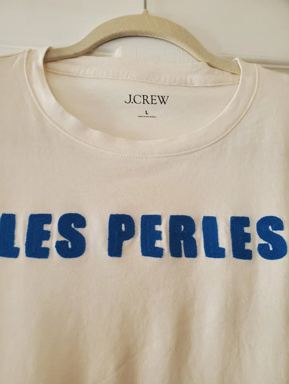 J Crew Les Perles Tee Size Large